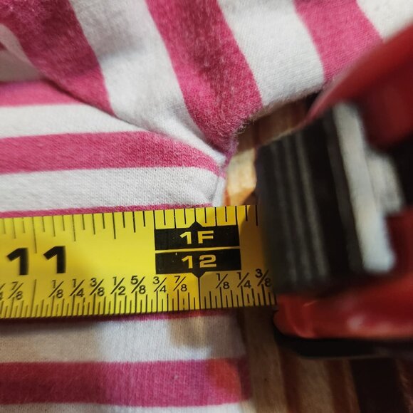 Puma 3T Hooded Sweatshirt Pink White Stripes Navy Hood Logo Toddler Girls - Picture 5 of 6